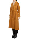 Prater Belted Virgin Wool Single Coat Orange - MAX MARA - BALAAN 3