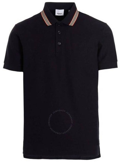 Icon Stripe Collar Cotton Polo Shirt Navy - BURBERRY - BALAAN 2