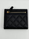 Small Classic Flap Wallet Grained Calfskin & Gold Black - CHANEL - BALAAN 4