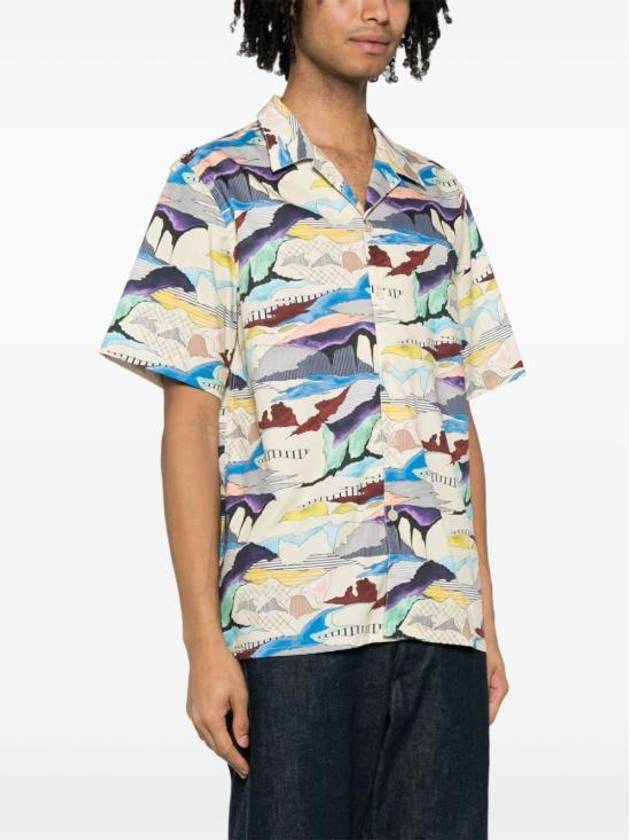 Print Casual Short Sleeve Shirt White - PAUL SMITH - BALAAN 5