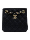 Gold CC Logo Mini Bucket Bag Black - CHANEL - BALAAN 1