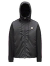 Men's Hattab Hooded Jacket Black - MONCLER - BALAAN 10