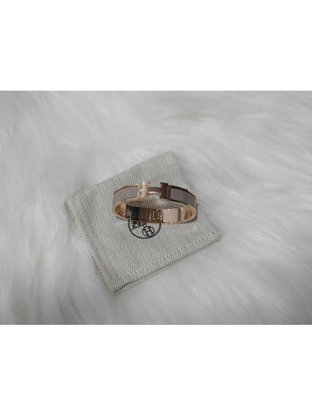 Clic H Bracelet Rose Gold & Marron Glace - HERMES - BALAAN 2