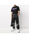 Men's New Gothic Overfit Jogger Track Pants Black - PALM ANGELS - BALAAN 8