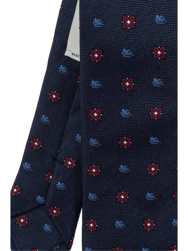 Etro Silk Tie, Men's, Navy Blue - ETRO - BALAAN 4