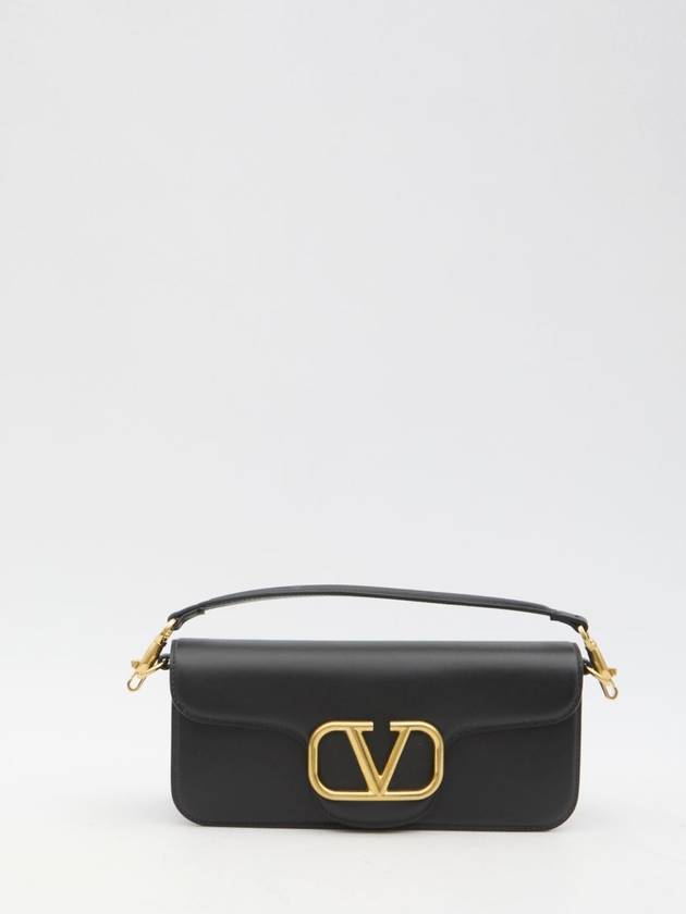 Loco Leather Shoulder Bag Black - VALENTINO - BALAAN 2