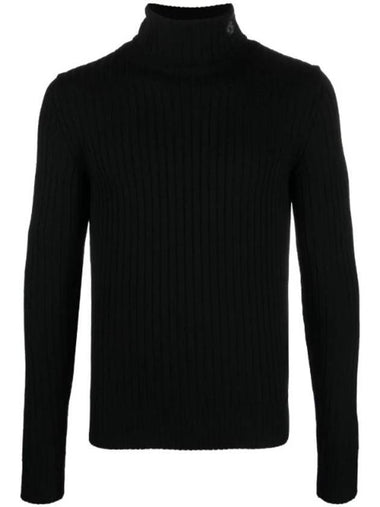 K-Ristopher Ribbed Wool Turtleneck Black - DIESEL - BALAAN 1