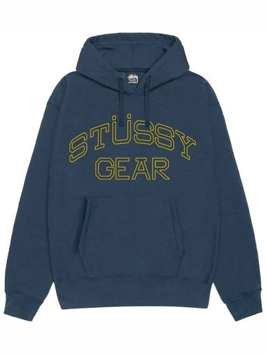 Gear Logo Hoodie Navy - STUSSY - BALAAN 1