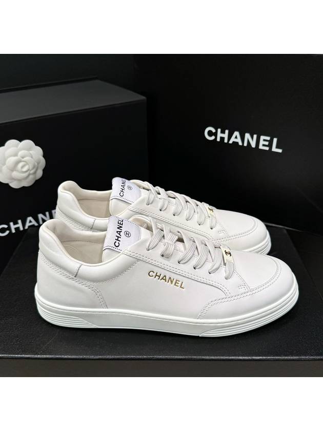 Men's Sneakers Calfskin Bold Lettering Superior - CHANEL - BALAAN 3