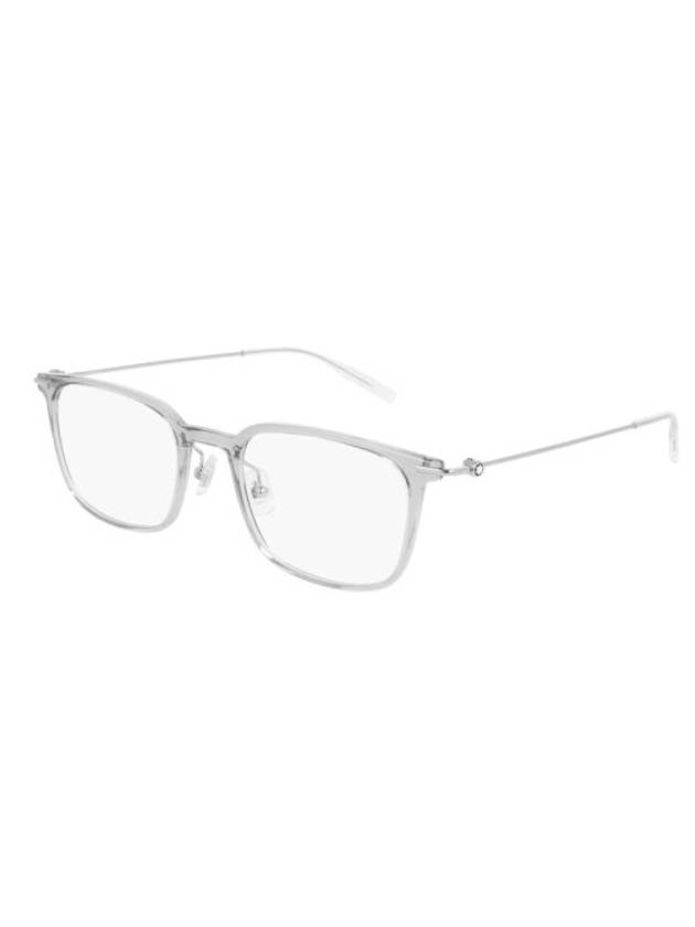 Sunglasses MB0100O 002 GRAY SILVER TRANSPARE - MONTBLANC - BALAAN 1