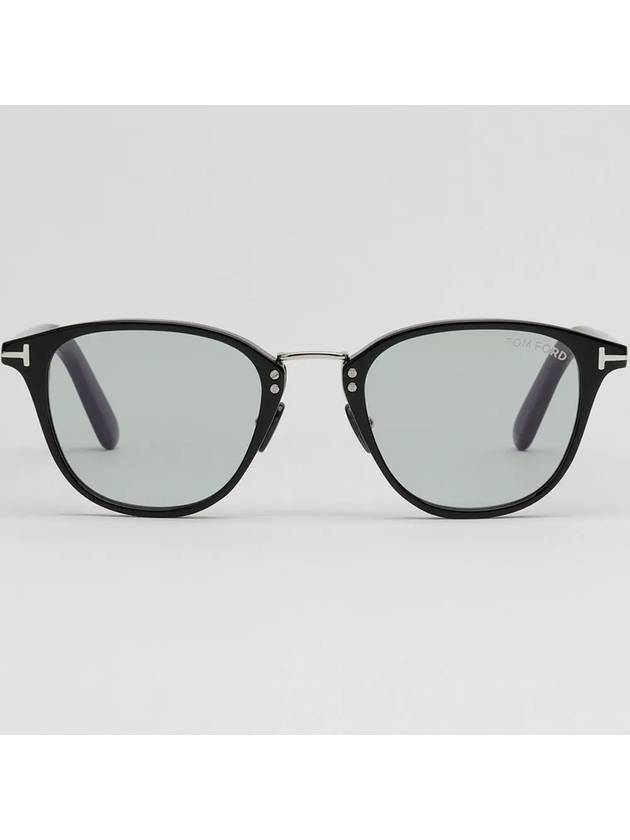 Sunglasses TF1049D 05A gray tint round black horn rim Asian fit - TOM FORD - BALAAN 3