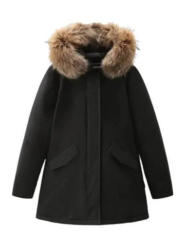 CFWWOU0538FRUT0001 BLK Arctic Raccoon Parka - WOOLRICH - BALAAN 1