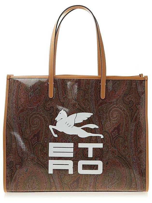 Paisley Print Logo Tote Bag Brown - ETRO - BALAAN 2