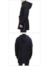 Cotton Hooded Long Parka Black - BALMAIN - BALAAN 4