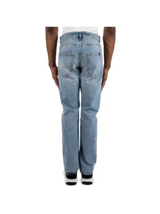 Slim Fit Cotton Jeans Blue - SAINT LAURENT - BALAAN 4