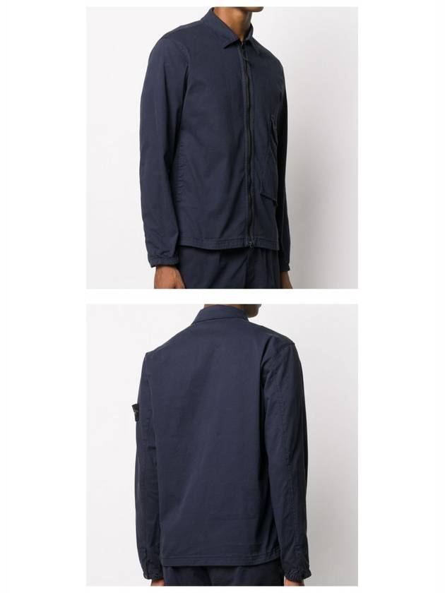 20FW 731510310 V0028 Wappen Patch Pocket Single Shirt Blue Navy Men’s Jacket TLS - STONE ISLAND - BALAAN 5