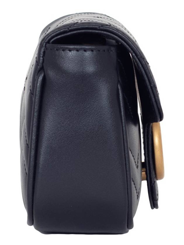 GG Marmont Matelasse Leather Super Mini Bag Black - GUCCI - BALAAN 4