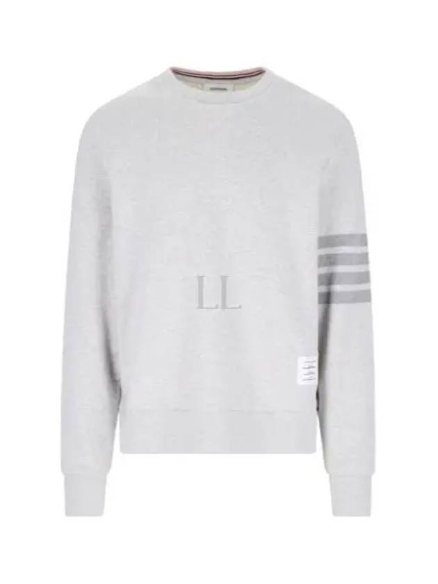 Classic Loopback Terry Tonal 4-Bar Relaxed Fit Crewneck Sweatshirt Pale Grey - THOM BROWNE - BALAAN 2