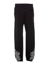 Logo Print Drawstring Sweat Track Pants Black - MARCELO BURLON - BALAAN 3