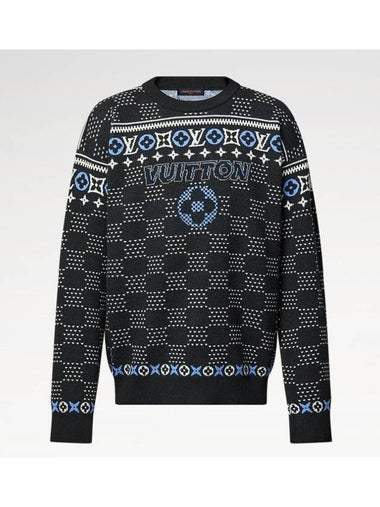 1AGJU8 Jacquard Wool Pullover - LOUIS VUITTON - BALAAN 1