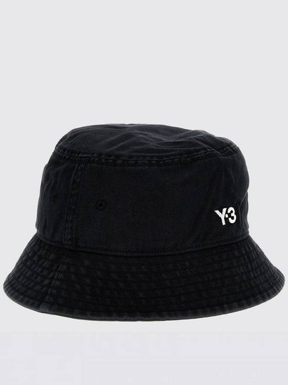 Embroidered Logo Bucket Hat Black - Y-3 - BALAAN 2