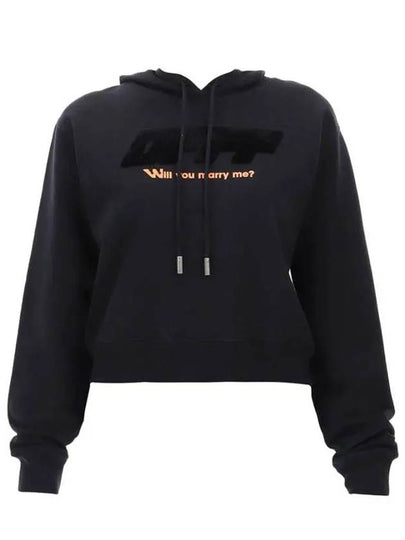 Modern Obstacles Loose Cotton Hoodie Black - OFF WHITE - BALAAN 2