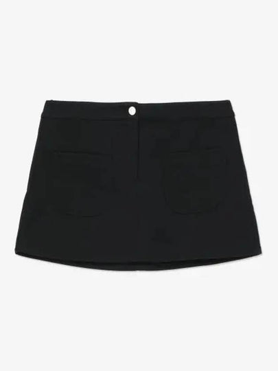 2-Pocket Twill Mini A-Line Skirt Black - COURREGES - BALAAN 2