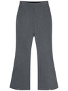 Cica Wool Back Slit Secret Banding Bootcut Slacks Pants Charcoal CICA06CH - RAMUSTUDIO - BALAAN 3