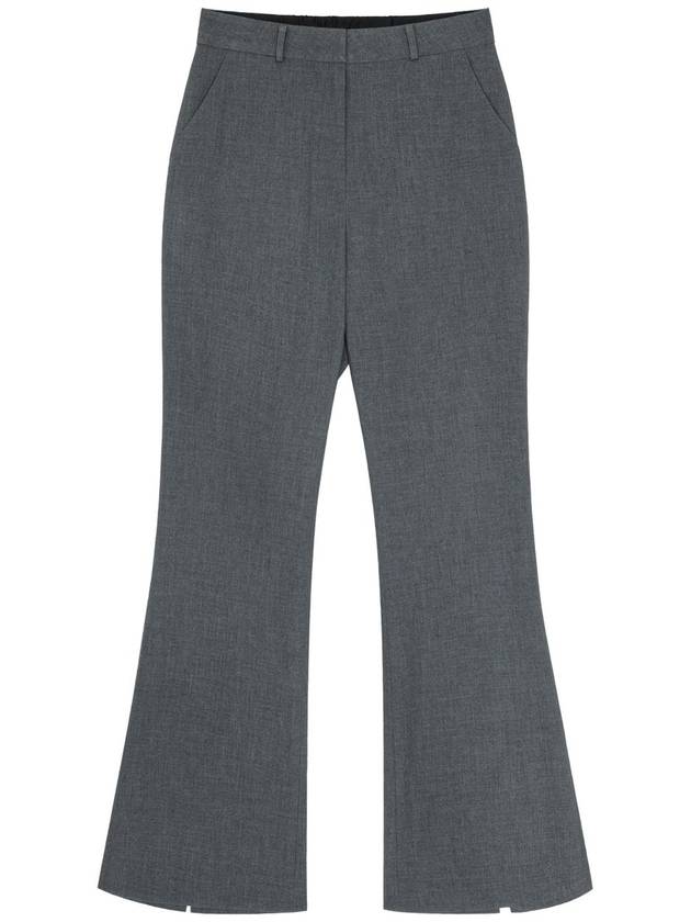 Cica Wool Back Slit Secret Banding Bootcut Slacks Pants Charcoal CICA06CH - RAMUSTUDIO - BALAAN 3