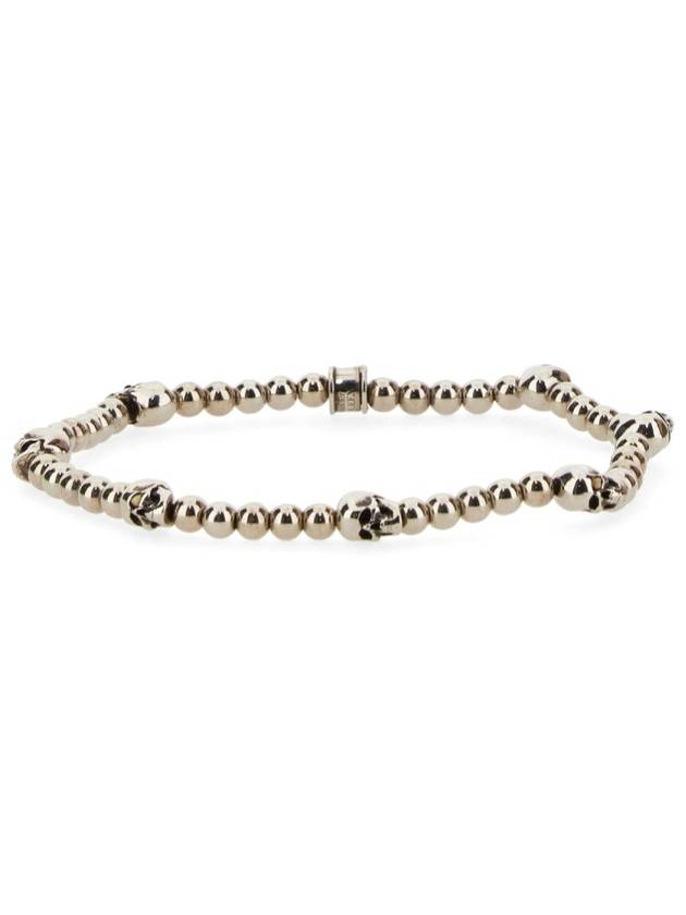 Skull Beads Bracelet Silver - ALEXANDER MCQUEEN - BALAAN 4