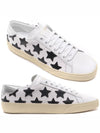 Star Leather Low Top Sneakers Black White - SAINT LAURENT - BALAAN 2