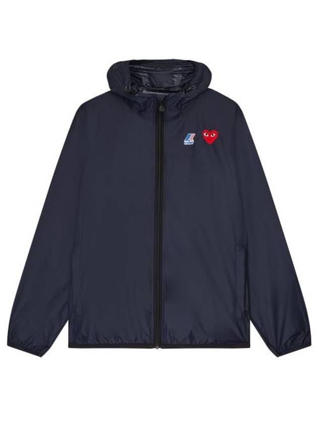 Small Heart Wappen Windbreaker Navy - COMME DES GARCONS - BALAAN 2