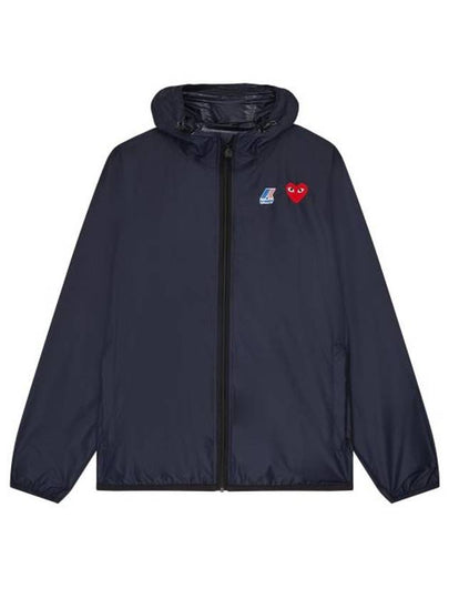 Small Heart Wappen Windbreaker Navy - COMME DES GARCONS - BALAAN 2