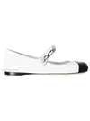 Patent Leather Ballerina Black White - MIU MIU - BALAAN 2