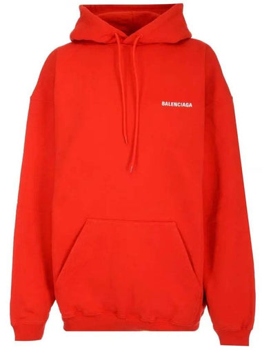 Embroidered Logo Hoodie Red - BALENCIAGA - BALAAN 1