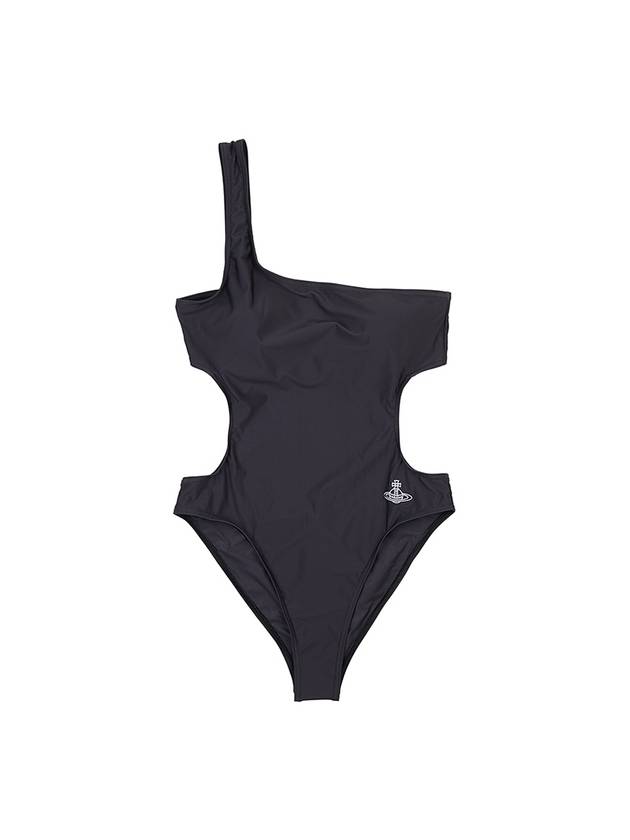 Cut Out ORB Logo Monokini One Piece Swimsuit Black - VIVIENNE WESTWOOD - BALAAN 2