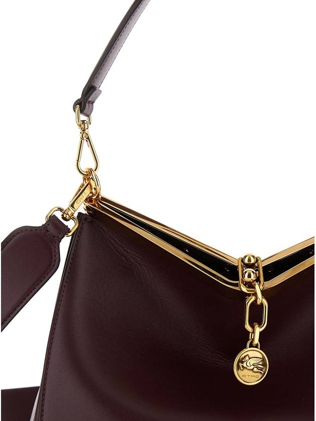 'Medium Vela' Bordeaux Shoulder Bag With Logo And Pegasus Charm In Leather Woman - ETRO - BALAAN 3