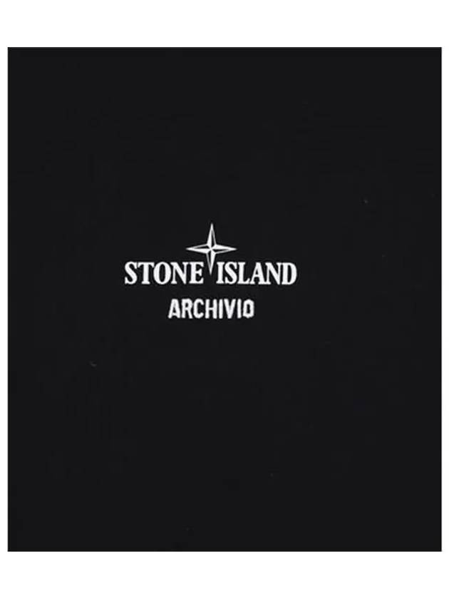 Archivio Project Lino Watro Cotton Jersey Short Sleeve T-Shirt Black - STONE ISLAND - BALAAN 5