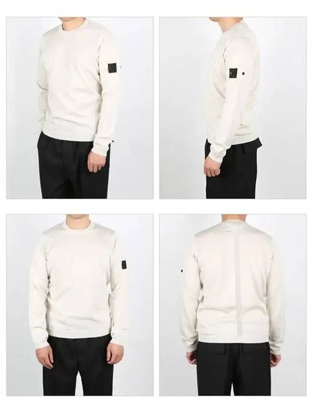 Men's Shadow Lens Wappen Knit Top White - STONE ISLAND - BALAAN 3