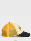 Mesh Logo Cotton Ball Cap Vanilla Yellow Black - CELINE - BALAAN 5