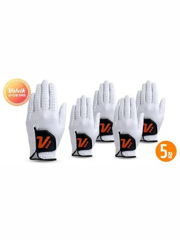 5 V logo premium men’s natural sheepskin golf gloves - VOLVIK - BALAAN 2