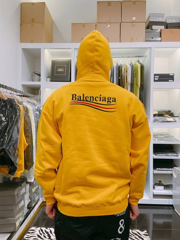 Wave Logo Hoodie Yellow - BALENCIAGA - BALAAN 2