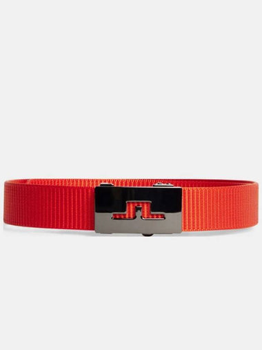 Men's Roy Webbing Belt Tangerine Tango - J.LINDEBERG - BALAAN 1