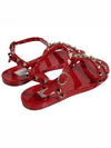 Rockstud Strap Sandals Red - VALENTINO - BALAAN 7