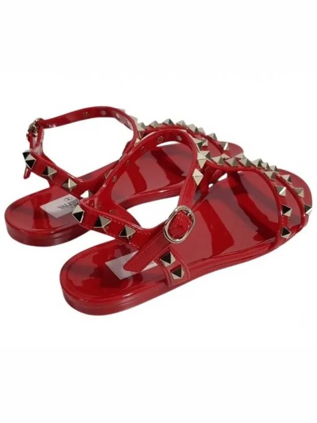 S0H38 PVS JU5 Studded Sandals Red - VALENTINO - BALAAN 6