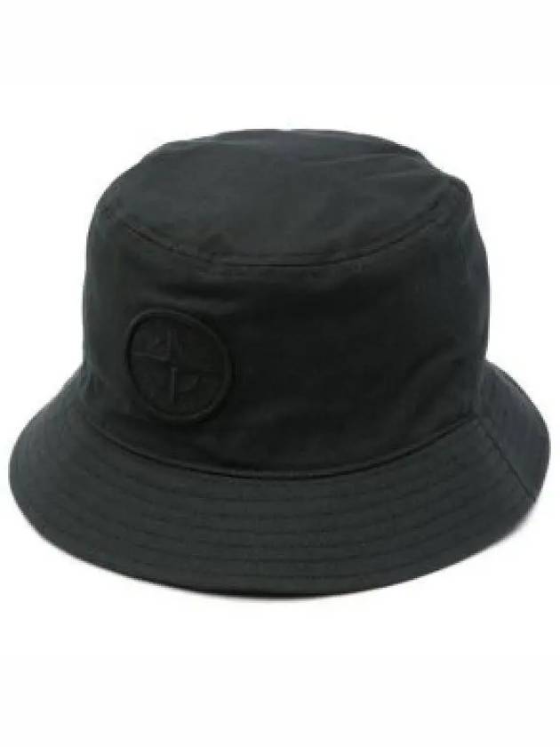 Logo Patch Bucket Hat Black - STONE ISLAND - BALAAN 2