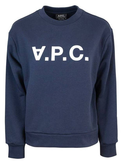 Elisa Logo Print Sweatshirt Navy - A.P.C. - BALAAN 2