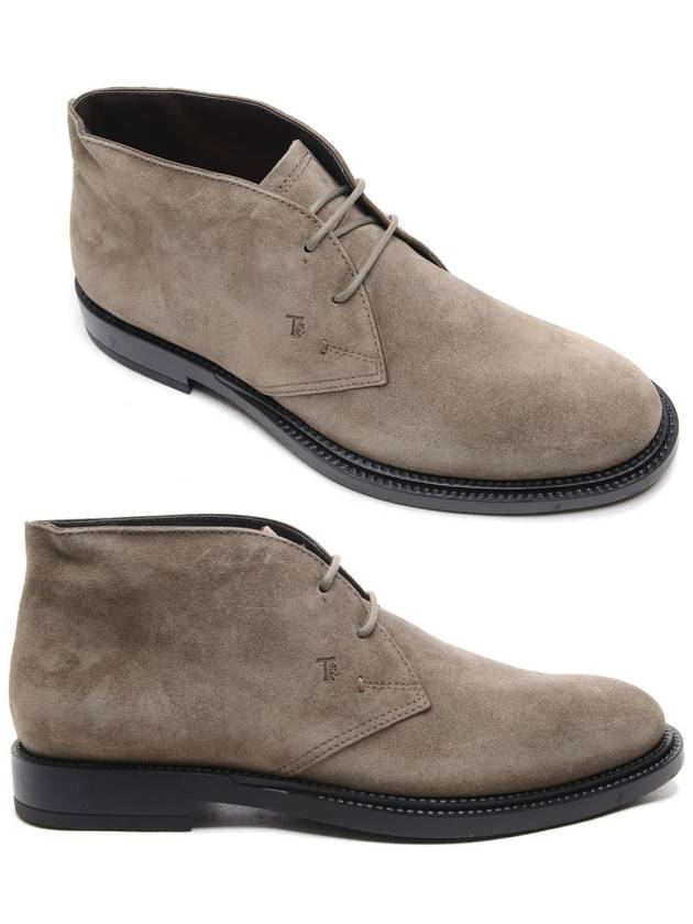 Men's Suede Desert Ankle Boots Dove Grey - TOD'S - BALAAN 2