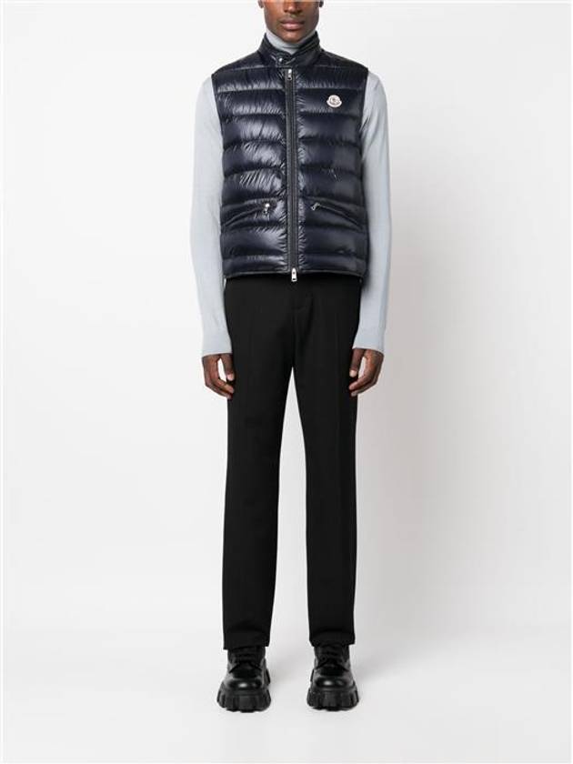 Gui Logo Patch Padded Vest Night Blue - MONCLER - BALAAN 3