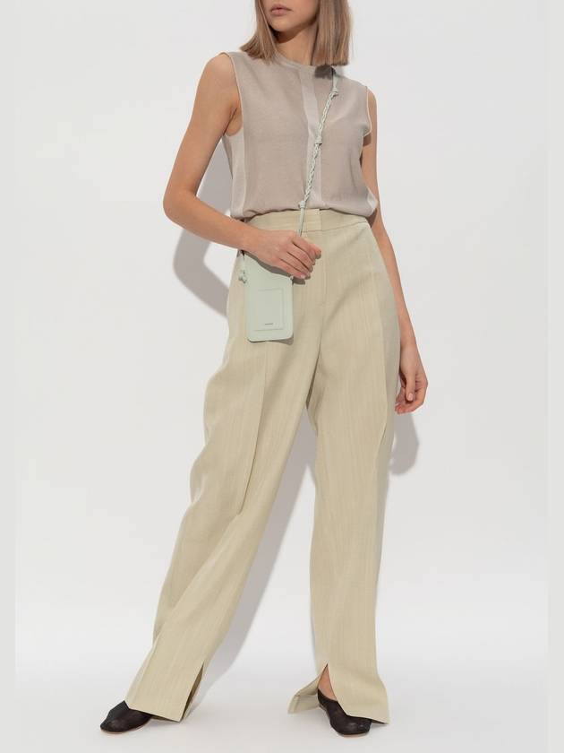 JIL SANDER Creased Trousers, Women's, Beige - JIL SANDER - BALAAN 2